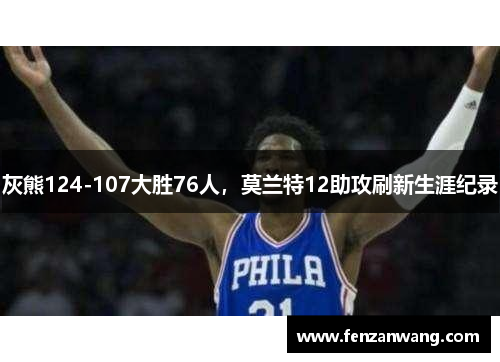 灰熊124-107大胜76人，莫兰特12助攻刷新生涯纪录